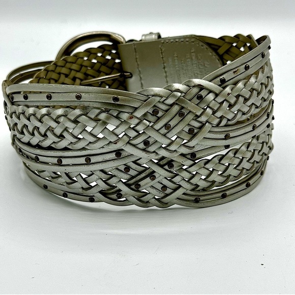 Like New Braided Leather Belt, Champagne Gold, size‎ M/L - Picture 8 of 13